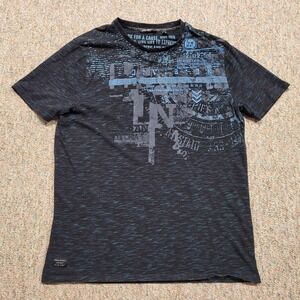 Projek Raw Shirt Mens Large Black Blue Space Dye Exploration Series Logo Graphic